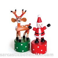 Jack Rabbit Creations Santa and Reindeer Push Puppet 1 EA B00PX5T86O